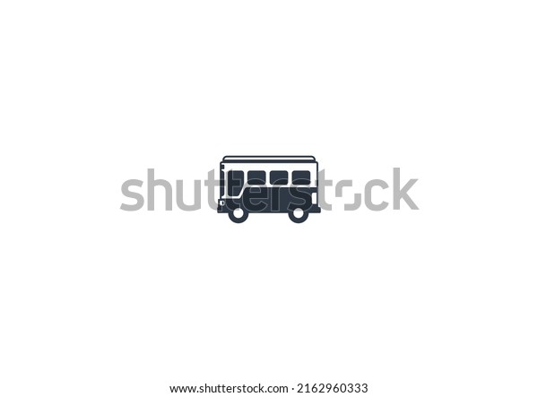 Bus vector flat emoticon. Isolated Bus illustration.\
Bus icon