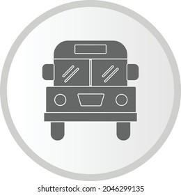 Bus Vector Glyph Circle Icon Design
