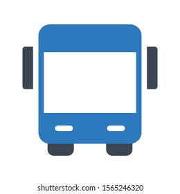 bus vector glyph colour icon