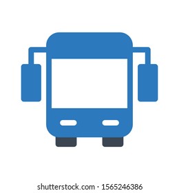 bus vector glyph colour icon