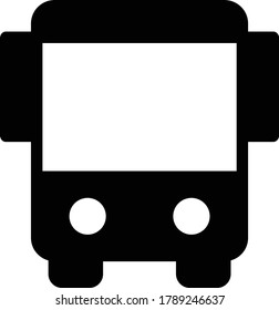 bus vector glyph flat icon 