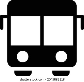 bus vector glyph flat icon