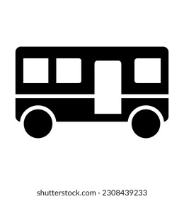 Icono De Glifo Vector De Autobús Para Uso Personal Y Comercial.
