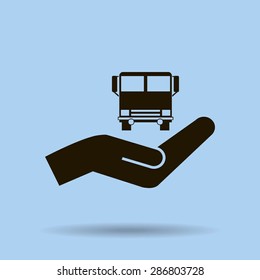 Bus vector icon