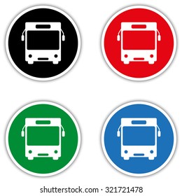  Bus - vector icon