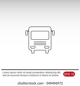 Bus vector icon