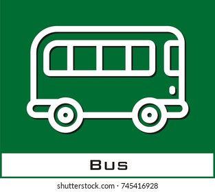 Bus vector icon