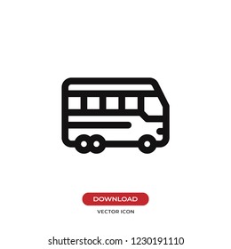 Bus vector icon. Auto bus,transport symbol. 