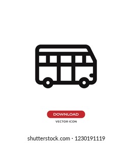 Bus vector icon. Auto bus,transport symbol. 