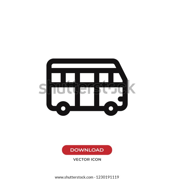 Bus vector icon.\
Auto bus,transport symbol.\
