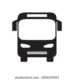 Bus vector icon, black design on white background