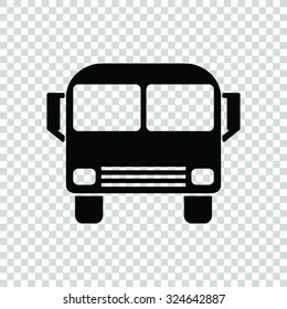 bus vector icon - black illustration