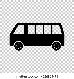 bus vector icon - black illustration