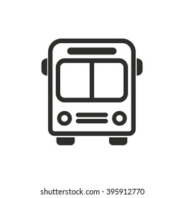Bus   vector icon. Black  illustration isolated on white  background for graphic and web design.