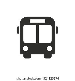 Bus vector icon. Black illustration isolated on white background for graphic and web design.