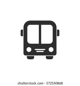 Bus vector icon. Black illustration isolated on white background for graphic and web design.