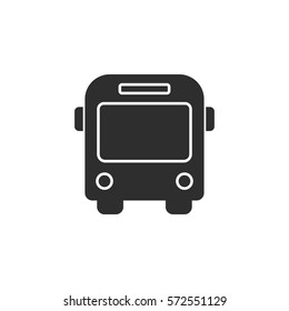 Bus vector icon. Black illustration isolated on white background for graphic and web design.
