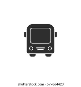Bus vector icon. Black illustration isolated on white background for graphic and web design.