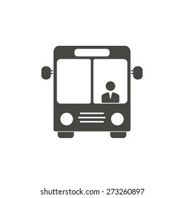 Bus - vector icon in black on a white background.