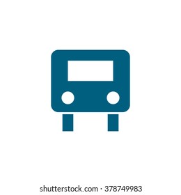 Bus. Vector icon blue
