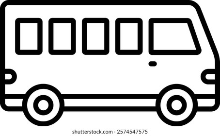 Bus vector icon. Can be used for printing, mobile and web applications.