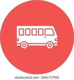 Bus vector icon. Can be used for printing, mobile and web applications.