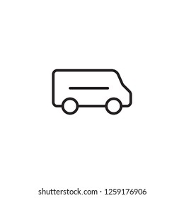 Bus vector icon. Car symbol on white background.  Trendy Flat style for graphic design, Web site, UI. EPS10. - Vector illustration