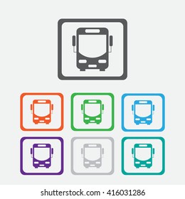 Bus vector icon. color icon