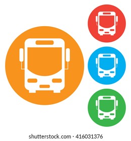 Bus vector icon. color icon