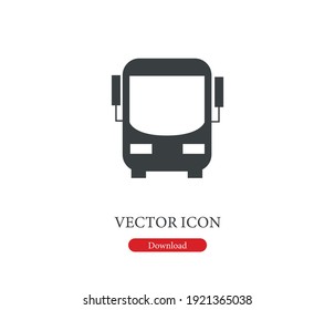 Bus vector icon. Editable stroke. Symbol in Line Art Style for Design, Presentation, Website or Apps Elements, Logo. Pixel vector graphics - Vector