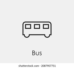 Bus vector icon. Editable stroke. Symbol in Line Art Style for Design, Presentation, Website or Apps Elements, Logo. Pixel vector graphics - Vector