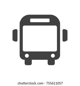 Bus vector icon with front view