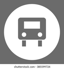 Bus. Vector icon grey on white 
