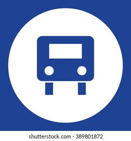 Bus. Vector icon grey and white
