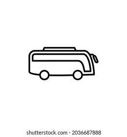 Icono del vector de bus, ilustración del vector del bus.