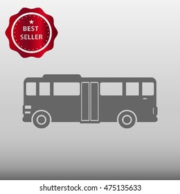 Bus Vector Icon Illustration
