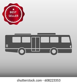 Bus Vector Icon Illustration