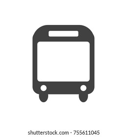 Bus vector icon, illustration with front view