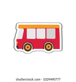 Bus vector icon. Illustration isolated for graphic and web design.