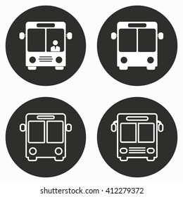 Bus    vector icon. Illustration isolated for graphic and web design.