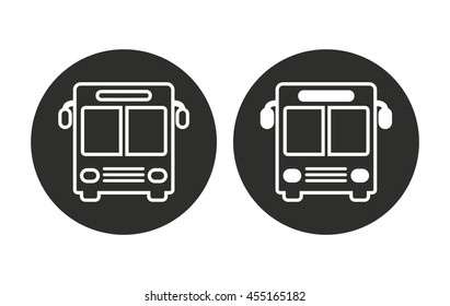 Bus vector icon. Illustration isolated for graphic and web design.