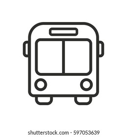 Bus vector icon. Illustration isolated for graphic and web design.