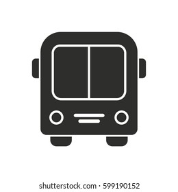 Bus vector icon. Illustration isolated for graphic and web design.