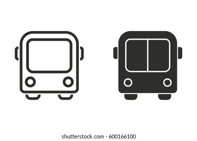 Bus vector icon. Illustration isolated for graphic and web design.