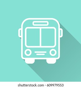 Bus vector icon. Illustration isolated for graphic and web design.