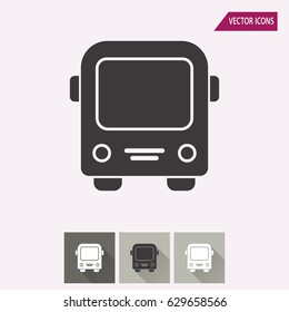 Bus vector icon. Illustration isolated for graphic and web design.