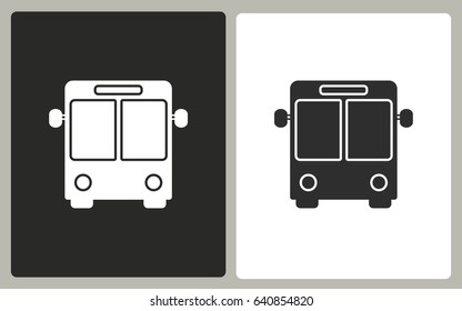 Bus vector icon. Illustration isolated for graphic and web design.