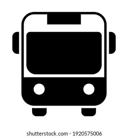 Ilustración del icono vector de bus en fondo blanco.