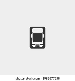 Bus vector icon illustration sign