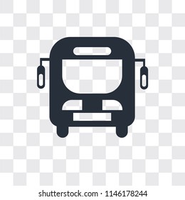 Bus vector icon isolated on transparent background, Bus logo concept